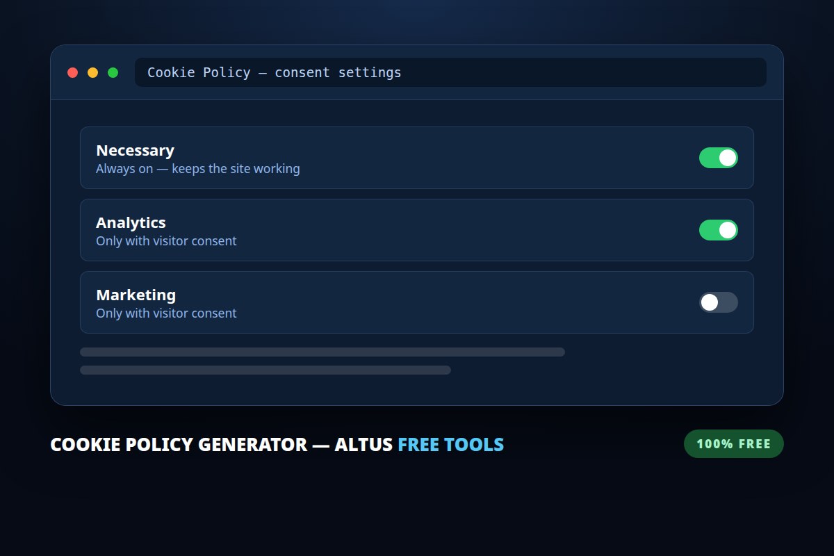 Cookie Policy Generator preview