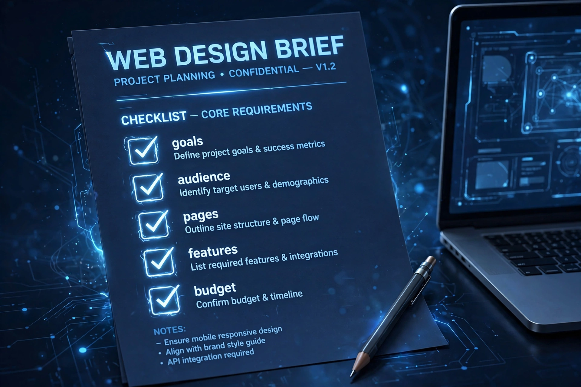 Illustration of a business owner collecting website design examples they like and dislike to brief their designer